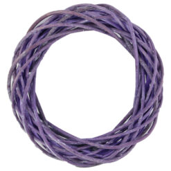 Coroana pentru decor din rachita 25 CM, Mov Antic