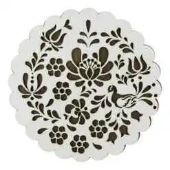 Suport oale traforaj din lemn cu pasare 20 CM