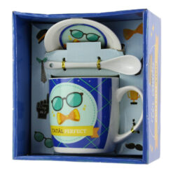 Cana cu farfurie si lingurita din ceramica "Tatal Perfect"