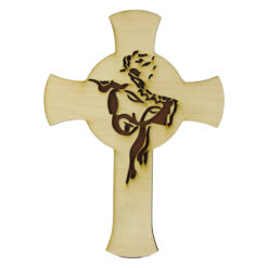 Alternative view of Cruce de perete din lemn cu Isus 18x25 CM