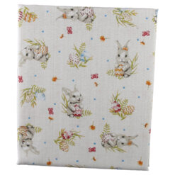 Fata de masa de Paste 140 x 220 cm, 80 % bumbac + 20 poliester, Iepurasi cu oua colorate