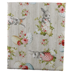 Alternative view of Fata de masa de Paste 140 x 220 cm, 80 % bumbac + 20 poliester, Iepurasi cu oua colorate