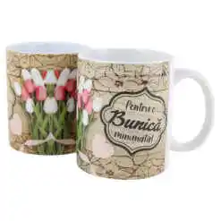 Cana ceramica "Pentru o bunica minunata!" 330 ml