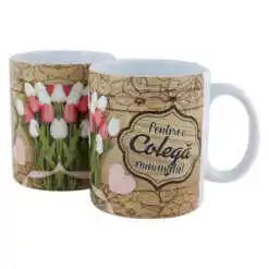 Cana ceramica "Pentru o Colega minunata!" 330 ml