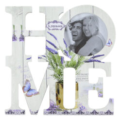 Ornement perete din lemn Rama foto "Home" 19x19 CM