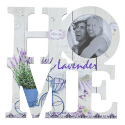 Alternative view of Ornement perete din lemn Rama foto "Home" 19x19 CM