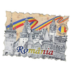 Alternative view of Magnet frigider din lemn Romania 7x5 CM