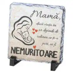 Placa ardezie "Mama..." 14x14 CM