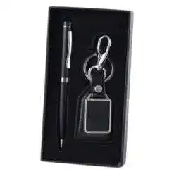 Set cadou pentru barbati, Breloc si pix, Negru