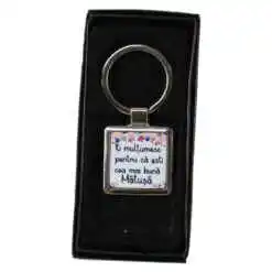 Breloc personalizat "Iti multumesc Matusa" metalic
