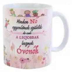 Cana ceramica "Minden No egyenlonek szuletik...- Ovono", 330 ml