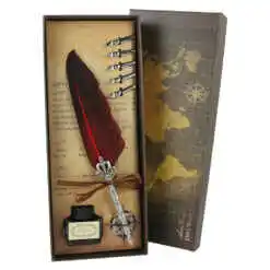 Set de Caligrafie cu Pana, stil Vintage, Vintage World - 7 piese