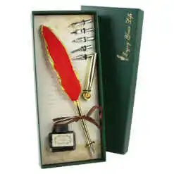 Set de Caligrafie cu Pana, stil Vintage, "Enjoy Your Life" - 8 piese