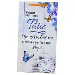 Tablou lemn personalizat "Pentru iubitul meu Tatic..." 15x27 CM