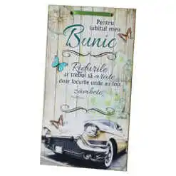 Tablou lemn personalizat "Pentru iubitul meu Bunic..." 15x27 CM