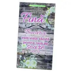 Tablou lemn personalizat "Pentru draga mea Fina..." 15x27 CM