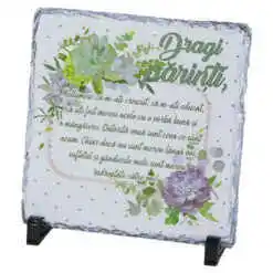 Placa ardezie "Dragi Parinti...!" 19x19 CM