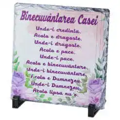 Placa ardezie "Binecuvantarea Casei" 19?19 CM