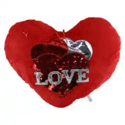 Decoratiune Inima din plus "Love" cu paiete 33 CM