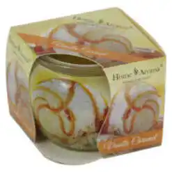 Lumanare parfumata in pahar Vanilla Caramel, Home Aroma 220 gr