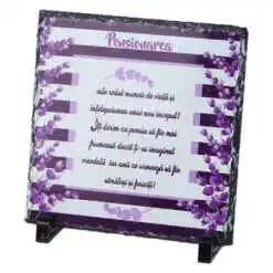 Placa ardezie "Pensionarea este rodul..." 19x19 CM