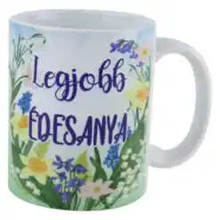 Cana ceramica "Legjobb Edesanya", 330 ml, Florile primaverii