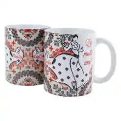 Cana ceramica "La multi ani!" 8 Martie, 330 ml, Motive traditionale