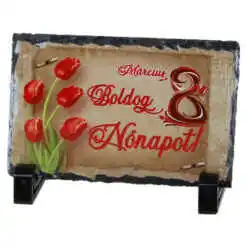 Placa ardezie "Boldog Nonapot", 14x9 CM
