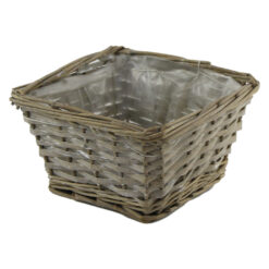 Ghiveci din rachita gri 17x10 CM