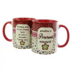 Cana ceramica "Pentru o Prietena minunata", 330 ml