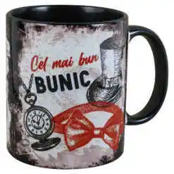 Cana ceramica "Cel mai bun Bunic", 330 ml, Negru