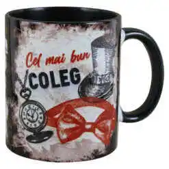 Cana ceramica "Cel mai bun Coleg", 330 ml, Negru