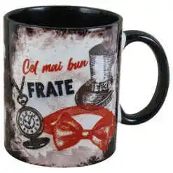 Cana ceramica "Cel mai bun Frate", 330 ml, Negru