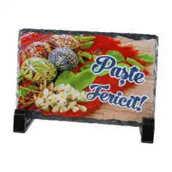 Placa ardezie "Paste Fericit", 14x9 CM