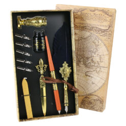 Alternative view of Set de Caligrafie cu Pana, stil Vintage, World map - 11 piese