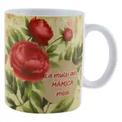 Cana ceramica "La multi ani, Mamica mea", 330 ml