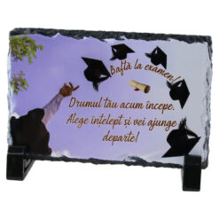 Placa ardezie "Bafta la Examen" 14x9 CM