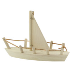 Jucarie din lemn Barca cu vela 24 CM