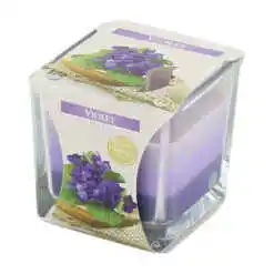 Lumanare parfumata Violet 7x8 CM, in pahar sticla
