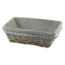 Cos paine din rachita cu husa 32x23 CM, Gri