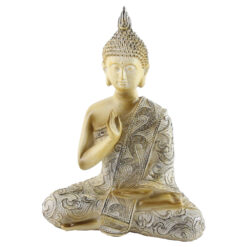 Alternative view of Statueta Buddha, 20 CM, din rasina, cu sclipici