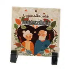 Placa decorativa "A legcsodalatosabb Nagyszulok" 10x10 CM, placa faianta