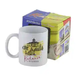 Cana ceramica Bucovina, Romania, 300 ml, in cutie decorativa