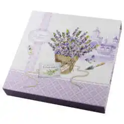 Alternative view of Set tacamuri pentru tort, 8 piese, cu maner din ceramica, "Lavender Passion"