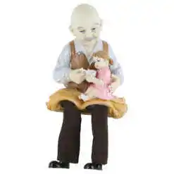 Alternative view of Figurina decorativa din rasina cu picioare mobile 22 CM, Batrana/Batran