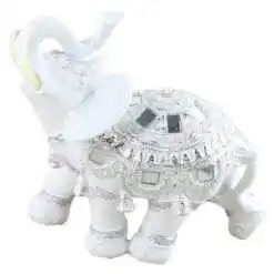 Figurina elefant din rasina 17 CM, Alb
