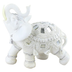 Alternative view of Figurina elefant din rasina 17 CM, Alb