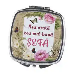 Oglinda de buzunar "Asa arata cea mai buna Sefa", 6.5 CM