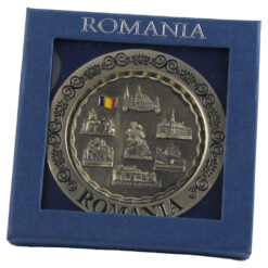 Alternative view of Ornament metalic cu suport Romania, 10.5 CM, in cutie , Castele