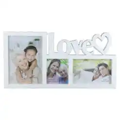 Rama foto din plastic 3 poze "Love" Dim. poze 13x18 CM/9x10 CM/15x10 CM